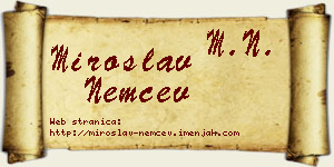 Miroslav Nemčev vizit kartica